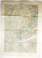 2 db térkép: cca 1915 Pápa és környéke (rajta a Balaton), 1 : 200.000, K. u. k. Militärgeographisches Intitut, 64,5x46 cm + 1927 Székesfehérvár és környéke, 1 : 200.000, M. Kir. Állami Térképező Intézet, lapszéli sérülésekkel, 63x47 cm