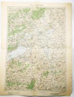 2 db térkép: cca 1915 Pápa és környéke (rajta a Balaton), 1 : 200.000, K. u. k. Militärgeographische...