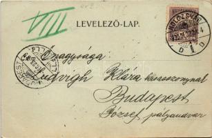 1900 Kolozsvár, Cluj; Erdélyi református egyházkerület theologiai (teológiai) fakultása este holdfén...