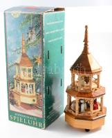 Zenélő betlehem, dobozában, m: 30 cm