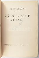 Füst Milán válogatott versei. Füst Milán Munkáinak Gyűjteményes Kiadása. Bp.,(1934), Nyugat-kiadás, ...