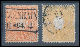 Ónémet államok - Szászország 1863 Mi 15 + 15 db narancs és sárgás narancs! RRR! (Mi EUR min. 2.000.-)