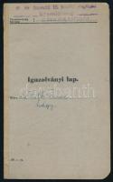 1941 Kapuvár, M. kir. kapuvári 19. honvéd kiegészítő kirendeltség által kiállított igazolványi lap Dr. Tóth Ferenc hadnagy részére