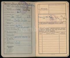 1941 Kapuvár, M. kir. kapuvári 19. honvéd kiegészítő kirendeltség által kiállított igazolványi lap D...