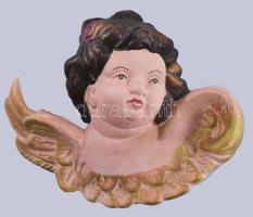 Kerámia fali puttó, 17x15 cm