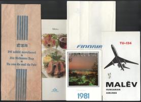 Vegyes légitársaságokkal kapcsolatos reklám tétel (MALÉV, KLM, Finnair, stb.)