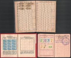 1949-1961 3 db igazolvány (Magyarországi Vas- és Fémmunkások Országos Szabad Szakszervezete, Soziali...