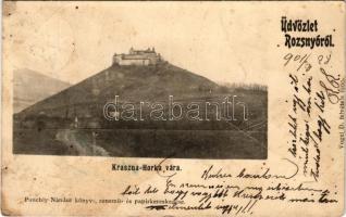 1901 Krasznahorkaváralja, Krásnohorské Podhradie; Vár. Pauchly Nándor kiadása. Vogel D. felvétele 1900. / castle (Rb)