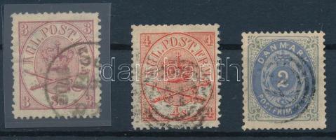 Dánia 1864/1870 Mi 12A, 13A, 16IAa (Mi EUR min. 106.-)