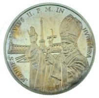 1991. 500Ft Ag "II. János Pál pápa látogatása" kapszulában, dísztokban T:AU (eredetileg PP) patina Adamo EM120