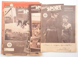 cca 1943-1953 A Képes Sport és a Béke, Szabadság 9 db száma sok sporttal kapcsolatos témával