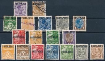 Dánia 1919-1941 Csomagbélyegek összeállítása, benne Mi 2, 4, 9, 10 stb. jó tétel (Mi EUR min.360.-)