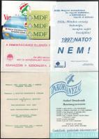 24 db politikai, választási röplap (Munkáspárt, Szabad Demokraták, MDF, KDNP, stb.)
