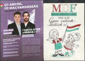 24 db politikai, választási röplap (Munkáspárt, Szabad Demokraták, MDF, KDNP, stb.)