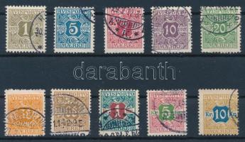 Dánia 1907 Verrechnungsmarken Mi 1-10x R! (Mi EUR 100.-)