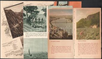 cca 1930-1940 Vegyes utazási prospektus tétel (La Hongrie, Asuztria, KIjev-Moszkva, stb.)