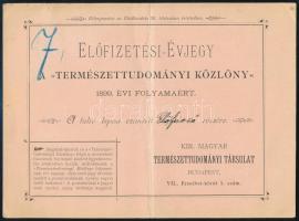 1899.nov.30. Távolsági ajánlott nyugtatvány (11kr tarifahelyes) utánvéttel! "BUDAPEST" - &...