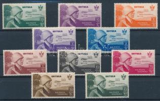 Olasz Eritrea 1934 Légiposta sor Mi 233-242 (Mi EUR 150.-) (Mi 241 kis rozsdafolt / small stain spot)