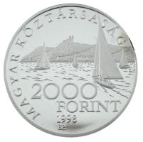 1998. 2000Ft Ag "Régi balatoni hajók II. / Phoenix" kapszulában, tanúsítvánnyal, dísztokban T:PP Adamo EM155