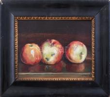 Linke K. jelzéssel, XX. sz. eleje: Csendélet. Olaj, karton. Sérült. Dekoratív, kissé sérült fakeretben. 18x25 cm