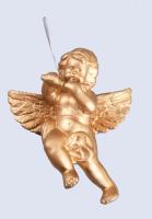 Akasztható puttó dísz + angyal figurás gyertya, m: 15 cm alatt