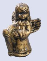 Akasztható puttó dísz + angyal figurás gyertya, m: 15 cm alatt