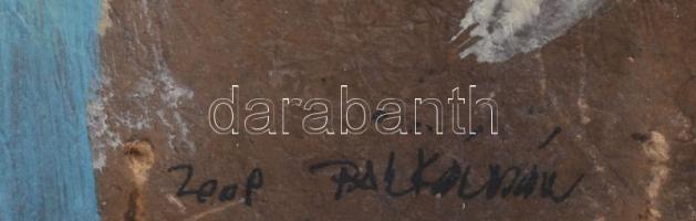 Pál Kálmán (-): Szemtelen sportolók. Olaj, karton. Jelzett. Sérült. 42x32 cm