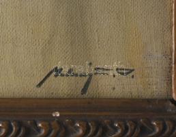 Molnár Z. János (1880-1960): Csendélet. Olaj, vászon. Jelzett. Dekoratív, sérült fakeretben. 50×40 c...