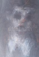 Félegyházi László (1907-1986): Portré. Pasztell, papír, jelzés nélkül, hátoldalán feliratozott, üveg...