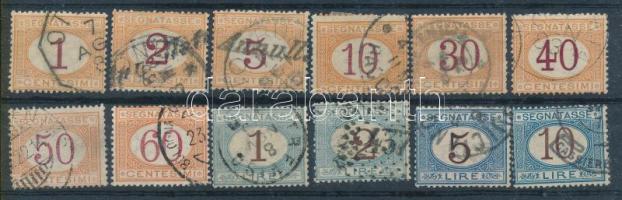 Olaszország 1870/1874 Portó sor Mi 3-14 (Mi EUR 110.-)