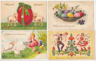 15 db RÉGI húsvéti üdvözlőlap / 15 pre-1945 Easter greeting art postcards