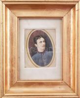 Jelzés nélkül: Fiatal katona portréja, 1880. Akvarell, papír. Hátoldalán "Vienne le 9. Novembre...