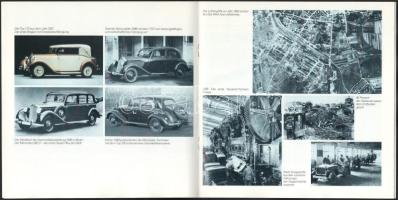 ca 1970 Mercedes Benz képes autó katalógus a gyár történetével