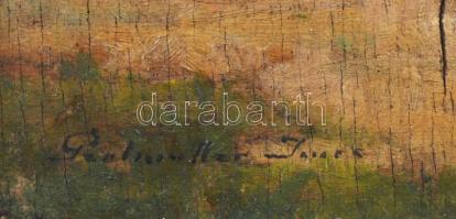 Perlmutter Imre (1870 k.-1935): Aratás. Olaj, fa, jelzett. Hátoldalán korabeli raglappal. Kisebb fel...