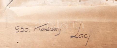 Perlmutter Imre (1870 k.-1935): Aratás. Olaj, fa, jelzett. Hátoldalán korabeli raglappal. Kisebb fel...