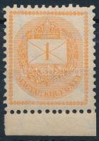 1881 Ívszéli Hírlapbélyeg magán fogazással