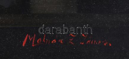 Molnár Z. János (1880-1960): Csendélet. Olaj, fatábla, jelezve jobbra lent. Dekoratív, kissé sérült ...