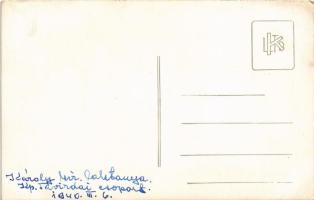 1940 Budapest XI. IV. Károly király laktanya, Kp. Távirdai csoport, katonák / WWII Hungarian militar...