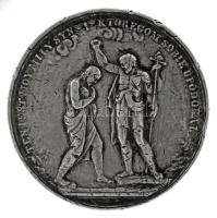 Lengyelország / Kongresszusi Lengyelország 1851. "Na pamiatke chrztu [...]" jelzetlen Ag keresztelési emlékérem, hátoldalán gravírozva (28,91g/~42-42,5mm) T:VF több ph., patina Poland / Congress Kingdom of Poland 1851. "Na pamiatke chrztu [...]" baptism commemorative medallion, engraved on the reverse (28,91g/~42-42,5mm) C:VF multiple edge errors, patina