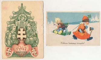 23 db RÉGI karácsonyi üdvözlőlap / 23 pre-1945 Christmas greeting art postcards