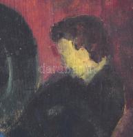 SA jelzéssel, feltehetően XX. sz. első fele-közepe: Üldögélők. Olaj, fa. Proveniencia: Saphier-gyűjt...