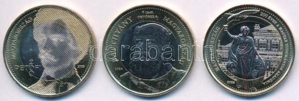 2023. 200Ft "Petőfi" + 2024. 200Ft "Batthyány" + 2025. 200Ft "Magyar Tudományos Akadémia (MTA)" T:UNC