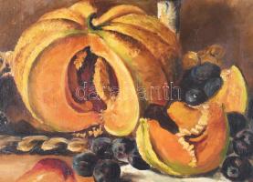 Flache Gyula (1892-1967): Csendélet. Olaj, vászon. Jelezve balra lent. Javított. Sérült. 50x40 cm