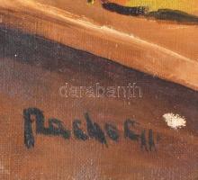 Flache Gyula (1892-1967): Csendélet. Olaj, vászon. Jelezve balra lent. Javított. Sérült. 50x40 cm