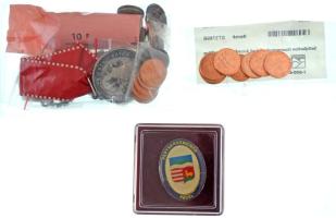 Vegyes, kis zacskónyi érme, emlékérem és jelvény tétel T:vegyes