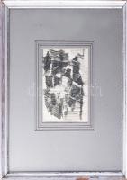 Unger, Carl (1915-1995), osztrák festő/Austrian painter: Gesztusok (cím nélkül). Olaj, fatábla. Deko...