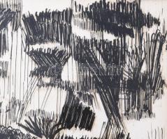 Unger, Carl (1915-1995), osztrák festő/Austrian painter: Gesztusok (cím nélkül). Olaj, fatábla. Deko...