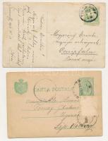 2 db RÉGI fotós képeslap: vadászat, vadászok / 2 pre-1945 photo postcards: hunting, hunters