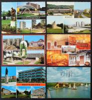100 db modern magyar városképes lap, változatos anyag!