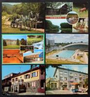 100 db modern magyar városképes lap, változatos anyag!